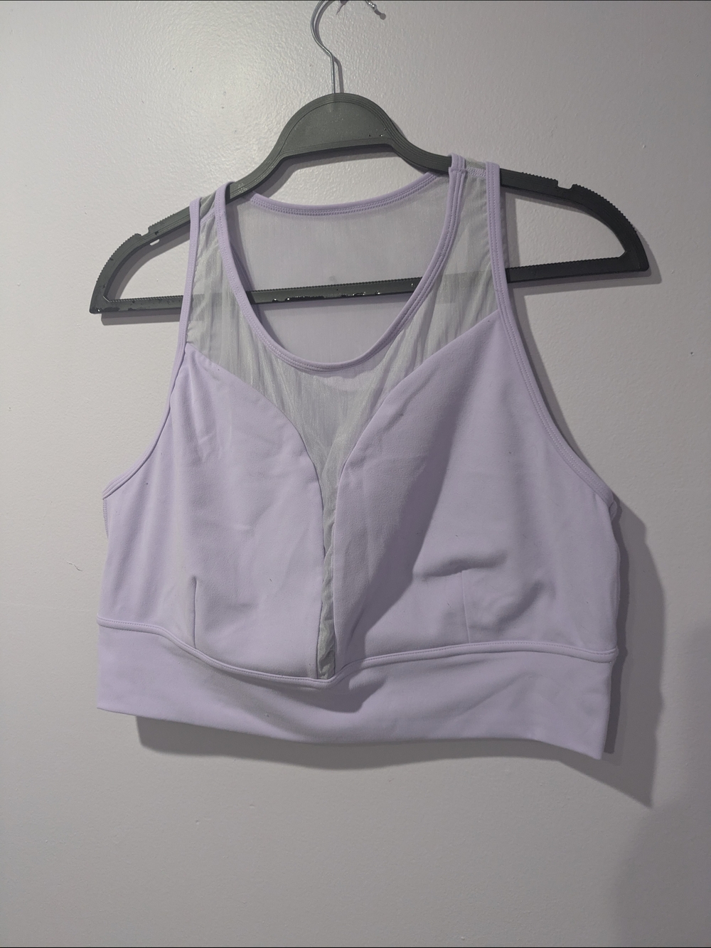 POPFLEX Lavender Mesh-Panel Sports Bralette